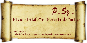 Placzintár Szemirámisz névjegykártya